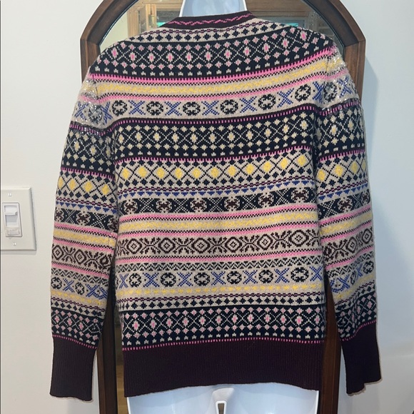 J. Crew Women's Lambswool Fair Isle Sweater with Sequins S - Picture 4 of 9